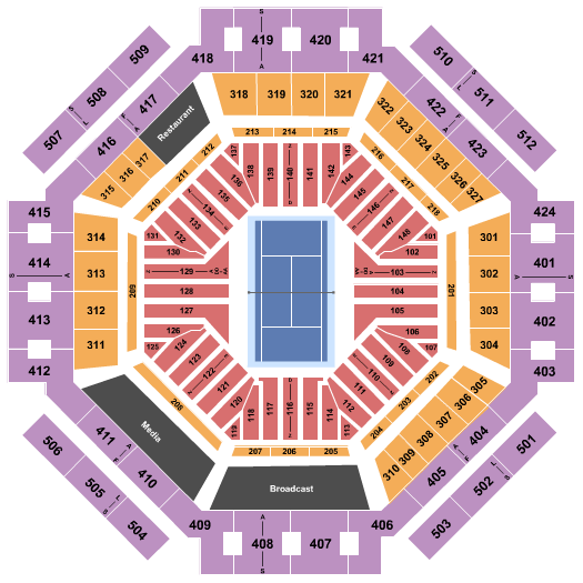 Indian Wells Tennis Garden BNP Paribas Open Seating Chart